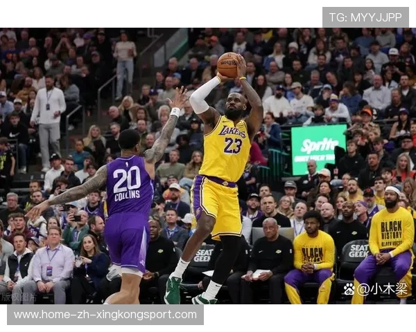 湖人靠詹姆斯犀利突破把对手打停,火力全开